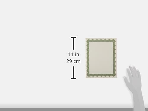 Geographics Optima Green Certificates with Gold Foil Seals  8.5 x 11  Seal 1.75""  Pack of 25 (39452S) - Image 3